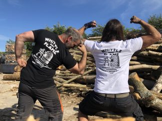 BLACK W&F Organic charcoal makers T shirt, perfect for charcoal making